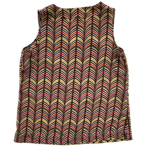 Banana Republic Sheer Abstract Chevron Print Tank Top Size Large Petite - Picture 3 of 5